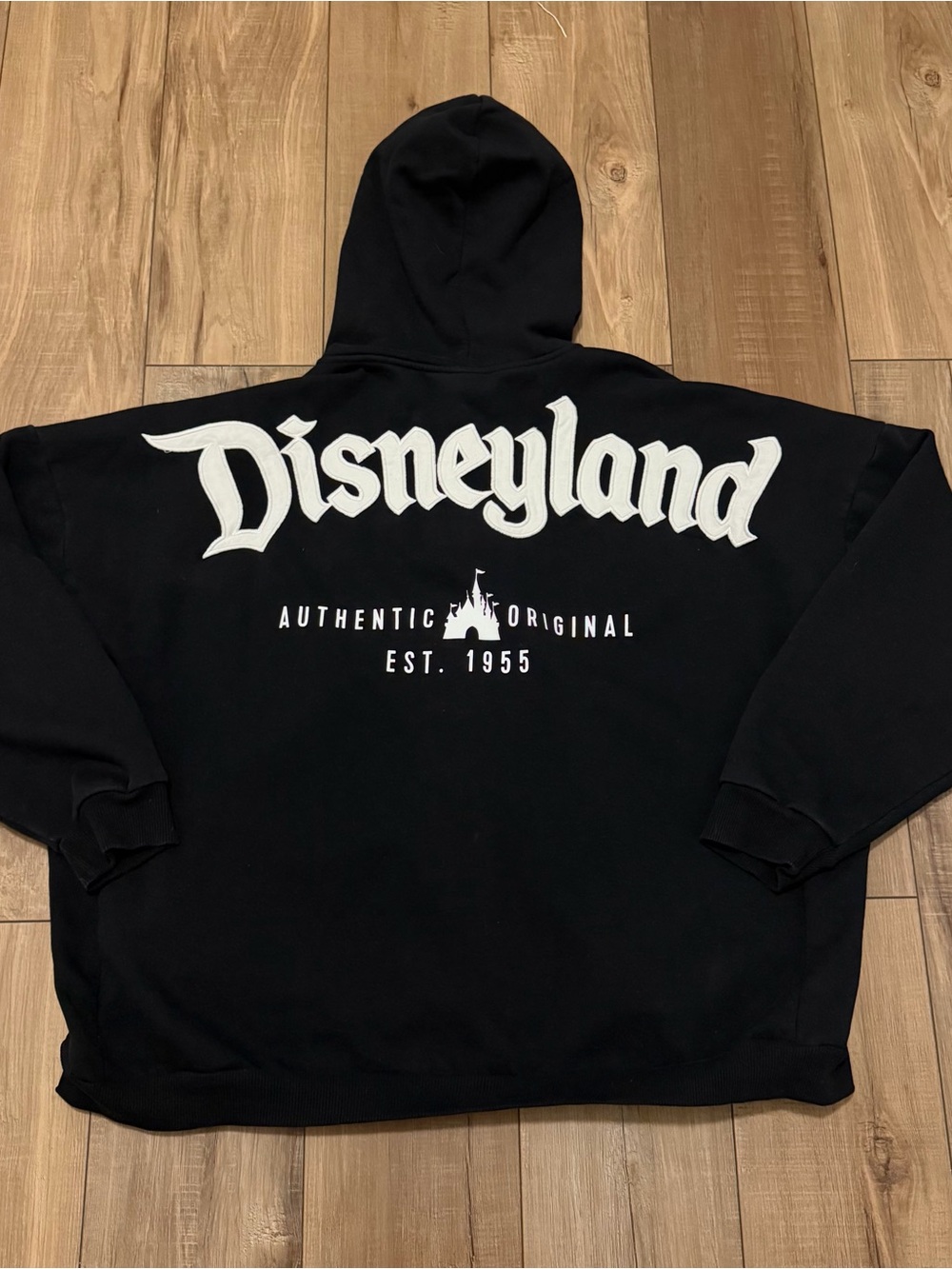 Disney Parks Disneyland Authentic Original Castle Black Zip-Up Hoodie